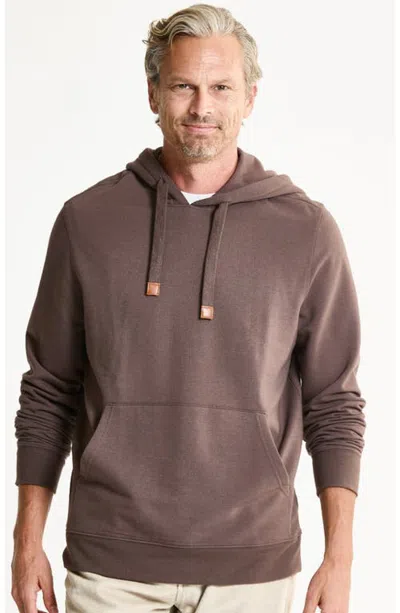 Jachs Soft Touch Fleece Pullover Hoodie In Chocolate