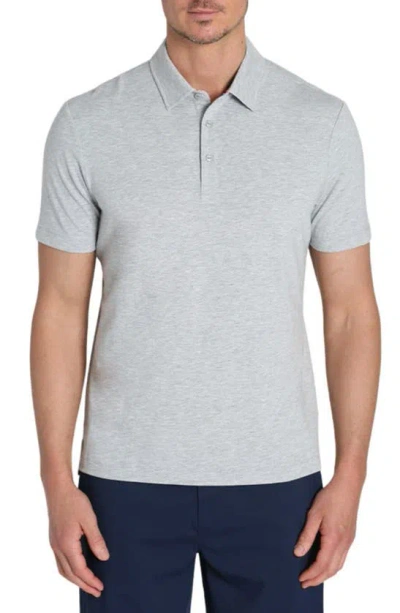 Jachs Solid Polo In Light Grey