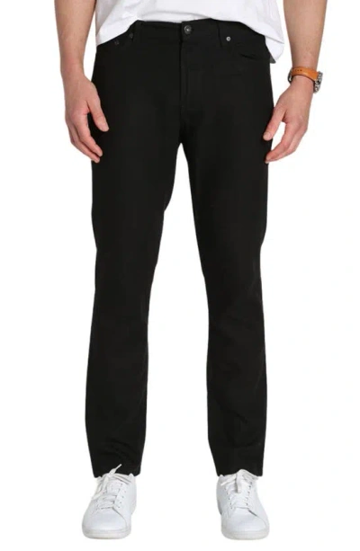 Jachs Straight Leg Linen Blend 5-pocket Pants In Black