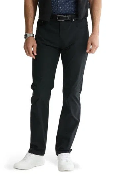 Jachs Straight Leg Stretch 5-pocket Pants In Black