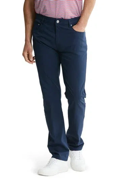 Jachs Straight Leg Stretch 5-pocket Pants In Blue