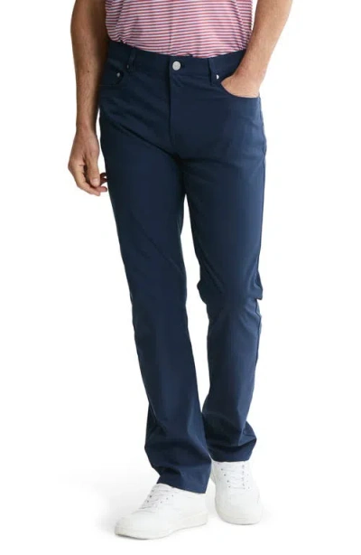 Jachs Straight Leg Stretch 5-pocket Pants In Blue
