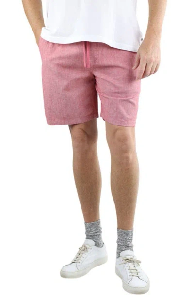 Jachs Stretch Chambray Pull-on Shorts In Pink