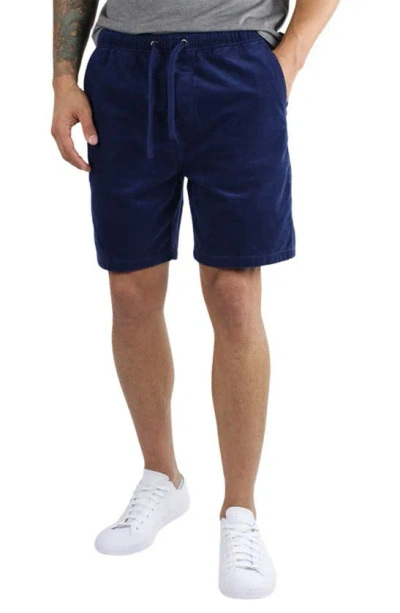 Jachs Stretch Corduroy Pull-on Shorts In Navy