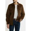 Jachs Stretch Cotton Corduroy Faux Shearling Lined Jacket In Brown