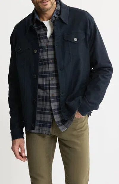 Jachs Stretch Cotton Trucker Jacket In Blue