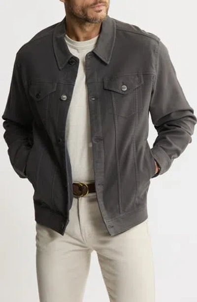 Jachs Stretch Cotton Trucker Jacket In Gray