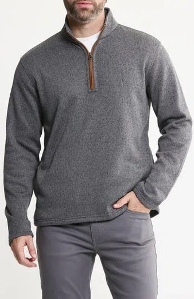 Jachs Stretch Fleece Quarter Zip Sweater In Gray