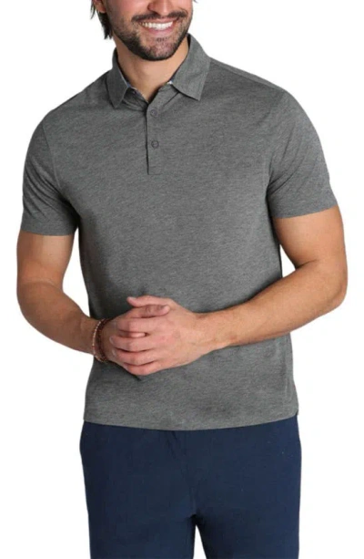 Jachs Stretch Polo In Charcoal