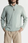 Jachs Stretch Slub Cotton Quarter Zip Pullover