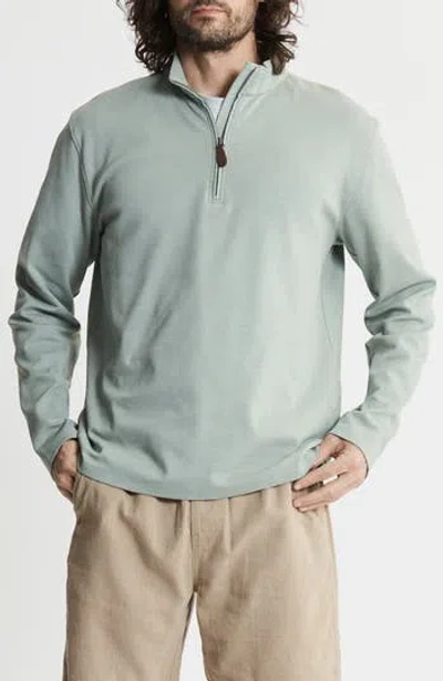 Jachs Stretch Slub Cotton Quarter Zip Pullover