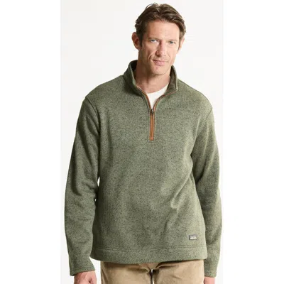 Jachs Stretch Sweater Fleece Quarter Zip In Olive
