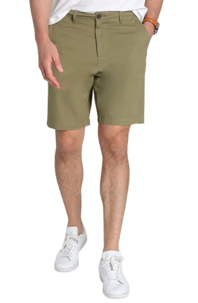 Jachs Stretch Twill Chino Shorts In Olive