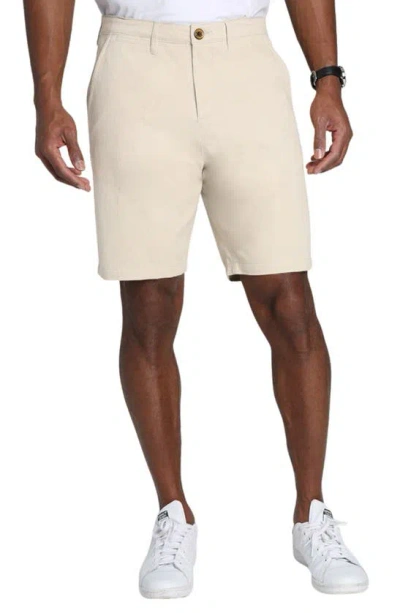 Jachs Stretch Twill Chino Shorts In Stone