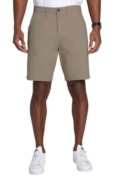 Jachs Stretch Twill Chino Shorts In Taupe