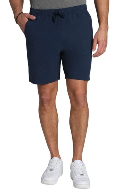 Jachs Stretch Twill Pull-on Shorts In Navy