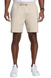 Jachs Stretch Twill Pull-on Shorts In Stone