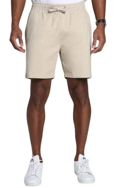 Jachs Stretch Twill Pull-on Shorts In Neutral