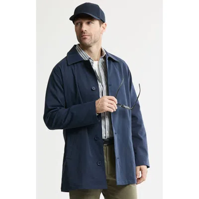 Jachs Tech Twill Mott Coat In Blue