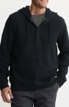 Jachs Textured Knit Hooded Pullover In Black