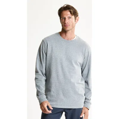 Jachs Ultra Soft Heather Knit Crewneck Sweatshirt In Blue