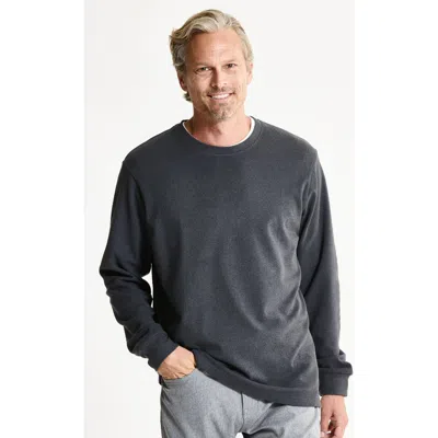Jachs Ultra Soft Heather Knit Crewneck Sweatshirt In Gray