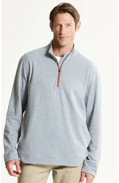 Jachs Ultra Soft Heather Pullover Quarter Zip In Grey