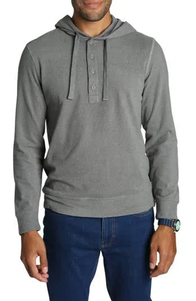 Jachs Ultrasoft Ribbed Hoodie In Light Grey