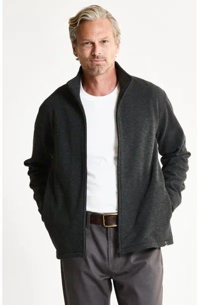 Jachs Wool Blend Knit Full Zip In Black