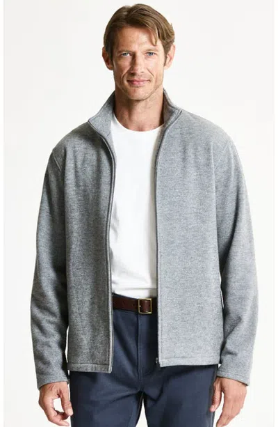 Jachs Wool Blend Knit Full Zip In Grey