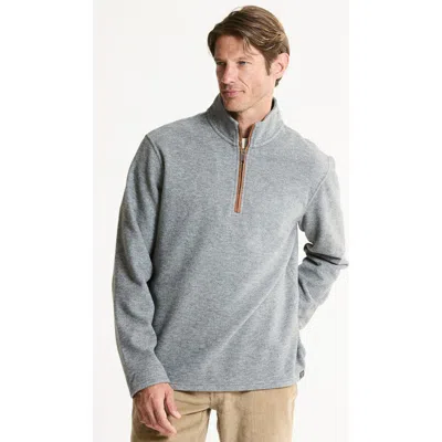 Jachs Wool Blend Knit Quarter Zip In Grey