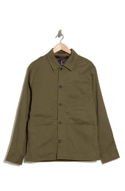 Jachs Wooster Stretch Cotton Twill Chore Jacket In Green