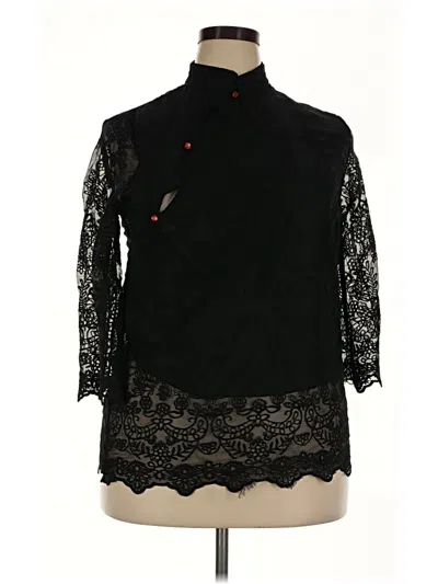 Pre-owned Jack 3/4 Sleeve Blouse In Black