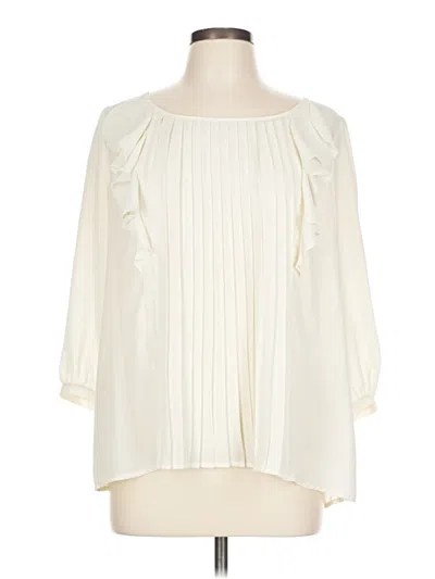 Pre-owned Jack 3/4 Sleeve Blouse In White