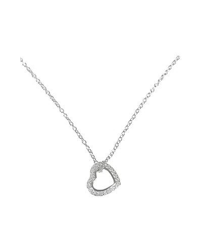 Jack And Jewelz Women's Heart Slider Pendant Necklace In Silver