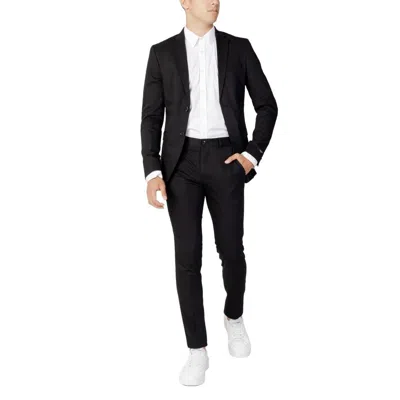 Jack & Jones Black Polyester Two-piece Men's Suit