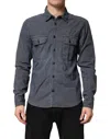 Jack & Jones Button Down Long Sleeves Men Men's Shirt In Blue