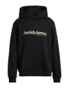Jack & Jones Core Man Sweatshirt Black Size Xl Cotton, Polyester
