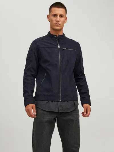 Jack & Jones Jackets And Jackets Man Jack And Jones 12147218 Rocky Fake Suede Jet Black Suede In Multi