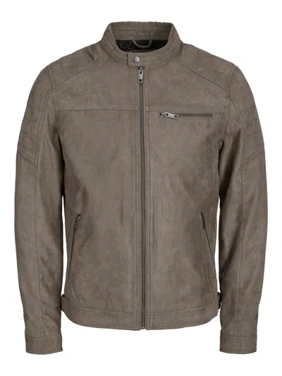 Jack & Jones Jackets And Jackets Man Jack And Jones 12147218 Rocky Falcon Fake Suede In Animal Print