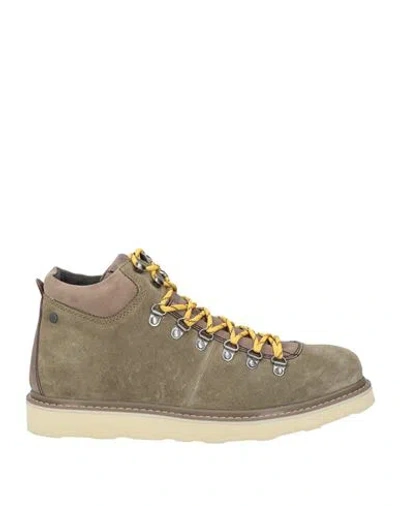Jack & Jones Man Ankle Boots Military Green Size 12 Leather