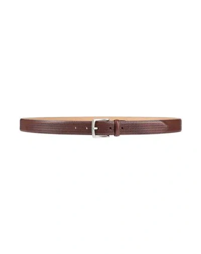 Jack & Jones Man Belt Brown Size 32 Cow Leather