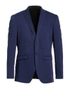 Jack & Jones Man Blazer Navy Size 42 Polyester, Viscose, Elastane In Blue