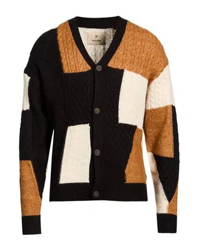 Jack & Jones Man Cardigan Black Size M Recycled Polyester, Acrylic, Alpaca Wool In Multi