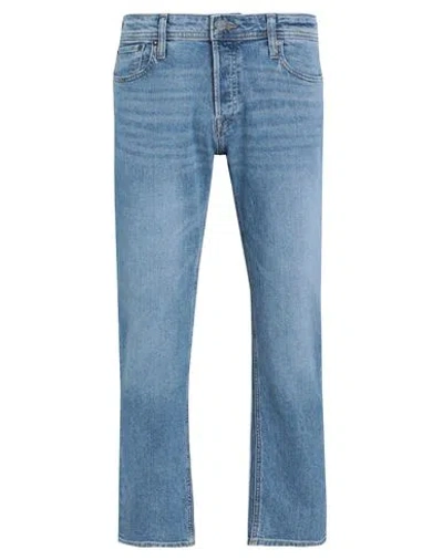 Jack & Jones Man Jeans Blue Size 34w-32l Organic Cotton, Recycled Cotton, Elastane