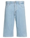 Jack & Jones Man Denim Shorts Blue Size 34 Cotton In Blue