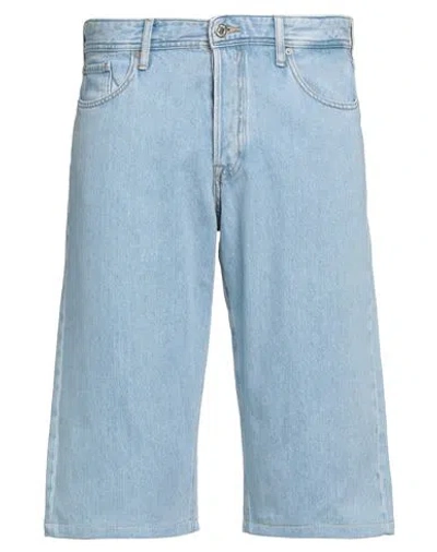 Jack & Jones Man Denim Shorts Blue Size 34 Cotton