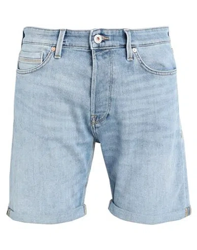 Jack & Jones Man Denim Shorts Blue Size M Cotton, Polyester, Recycled Cotton, Viscose, Elastane
