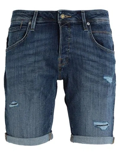 Jack & Jones Man Denim Shorts Blue Size Xxl Cotton, Recycled Cotton, Polyester, Elastane