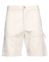 Jack & Jones Man Denim Shorts Off White Size L Cotton In Off White